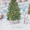 Threadmade Home Santa's Snowy Sleighride Napkins, Set of 4, Multicolor - 17"W x 17"L